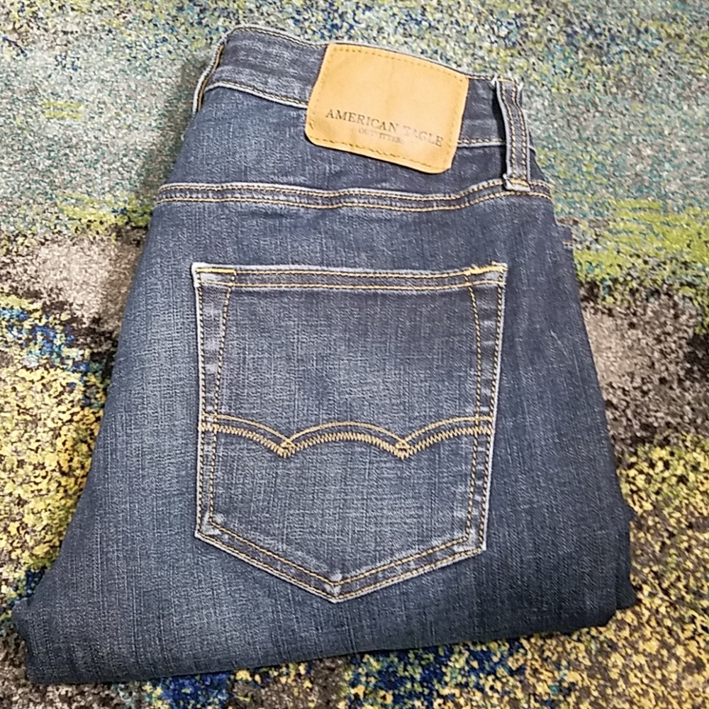 AE 29/34 mens slim straight flex jeans